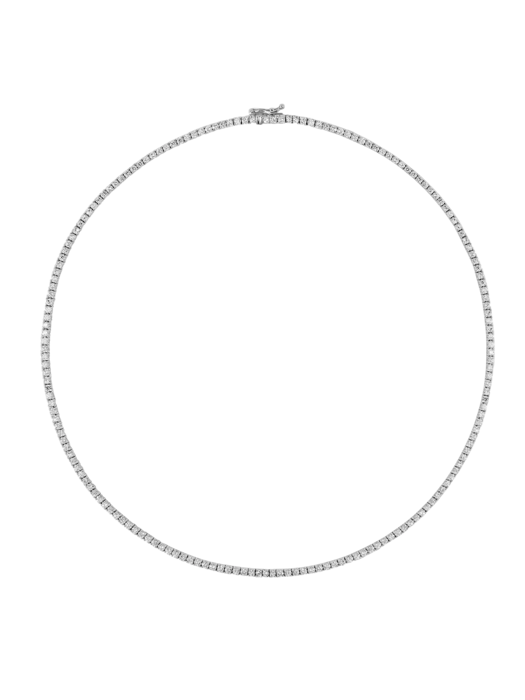 14K KATE RIVIÈRE NECKLACE IN 1.8MM LAB DIAMOND, 14K WHITE GOLD