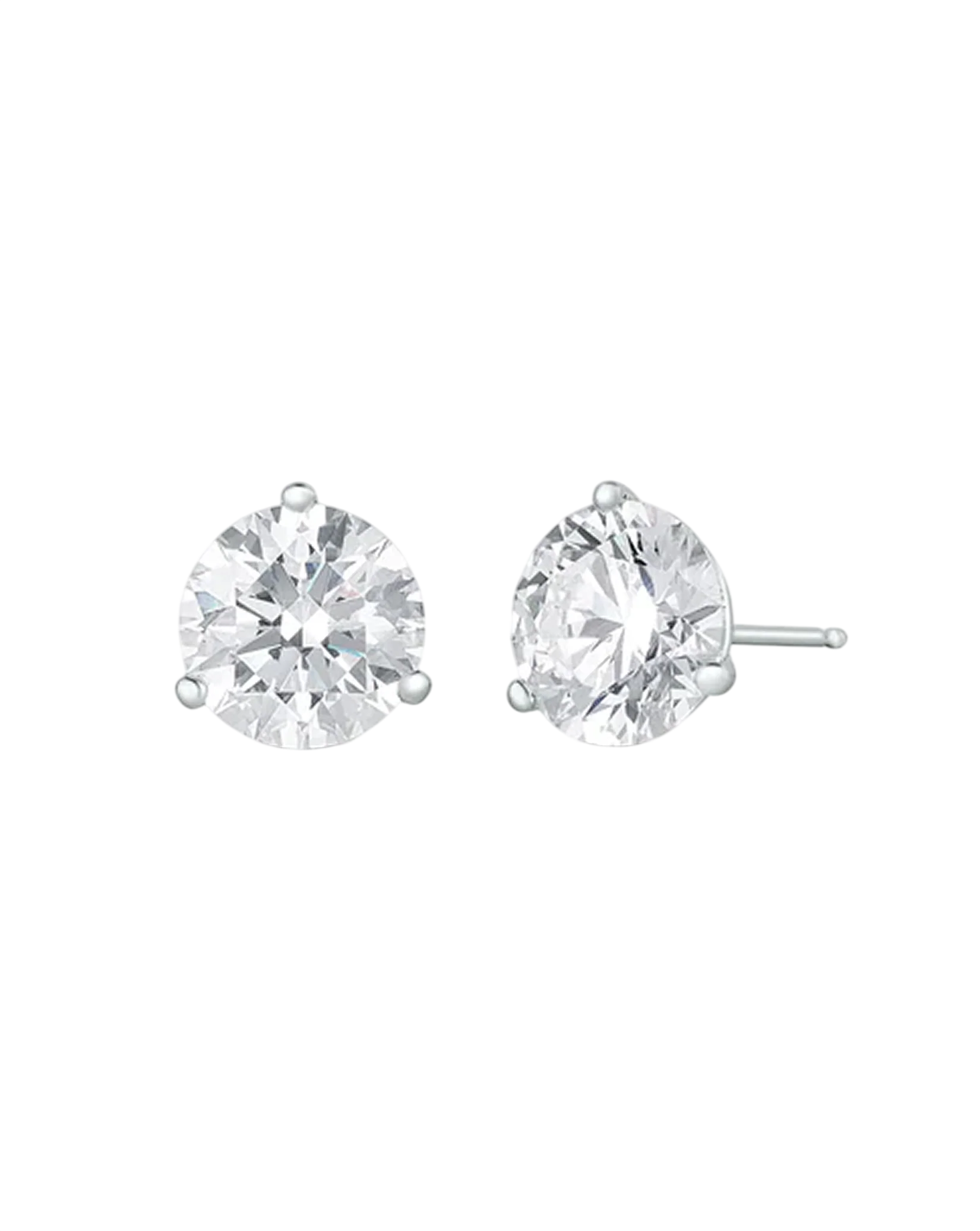 Round Lab Diamond Studs