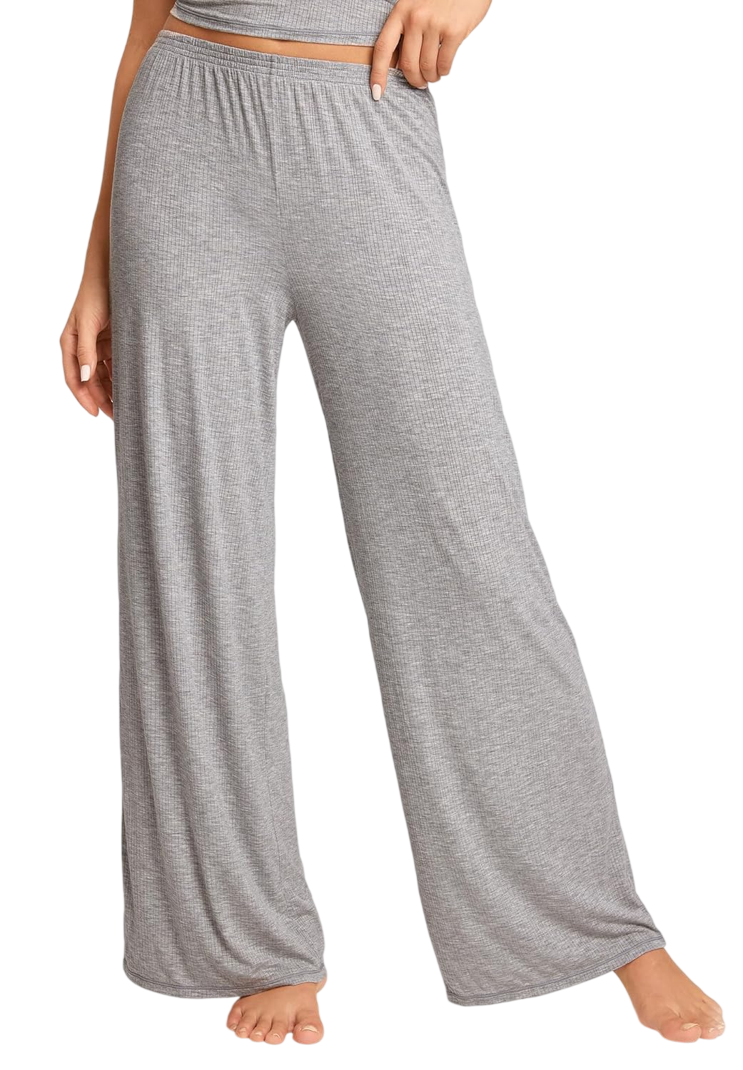 Women's Natrelax Pajamas Pants Wide Leg Casual Modal Ribbed Loose Fit Sleep Soft Comfort Flowy Lounge Pj Bottom