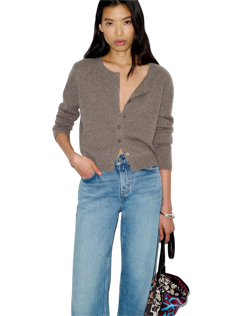 Clara Cashmere Crew Cardigan