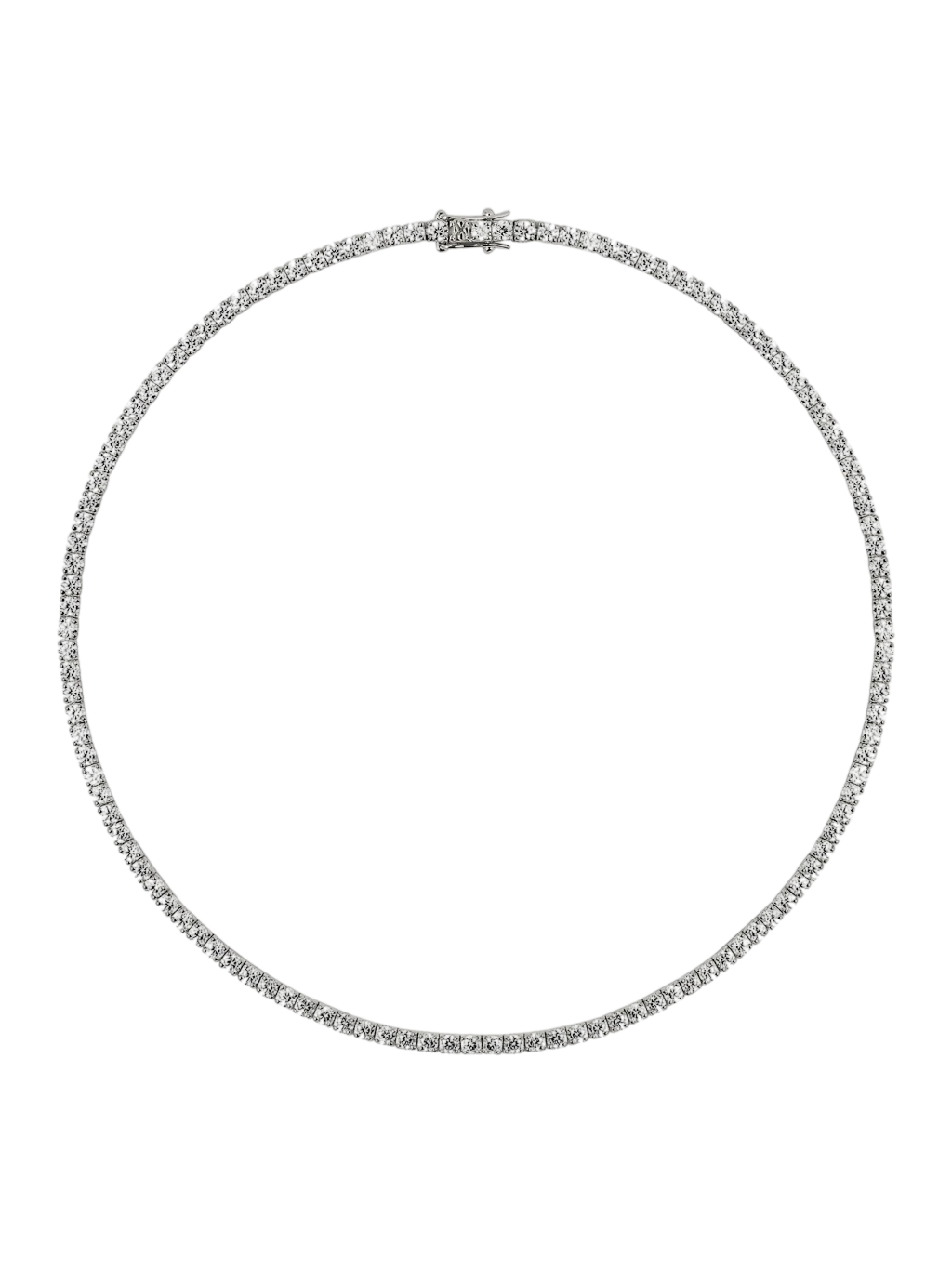 KATE RIVIÈRE NECKLACE IN 2MM MOISSANITE, STERLING SILVER