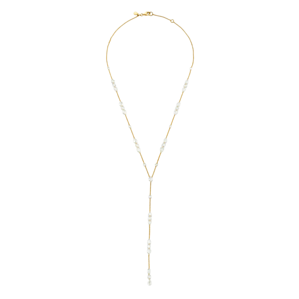 Eau de Rose Cut Iris Lariat