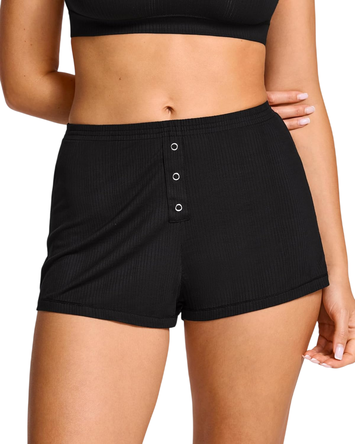 Women's Natrelax Pajamas Shorts Modal Relaxed Fit Sleep Lounge Summer Ribbed Casual Cozy Sleepwear Pj Bottoms
