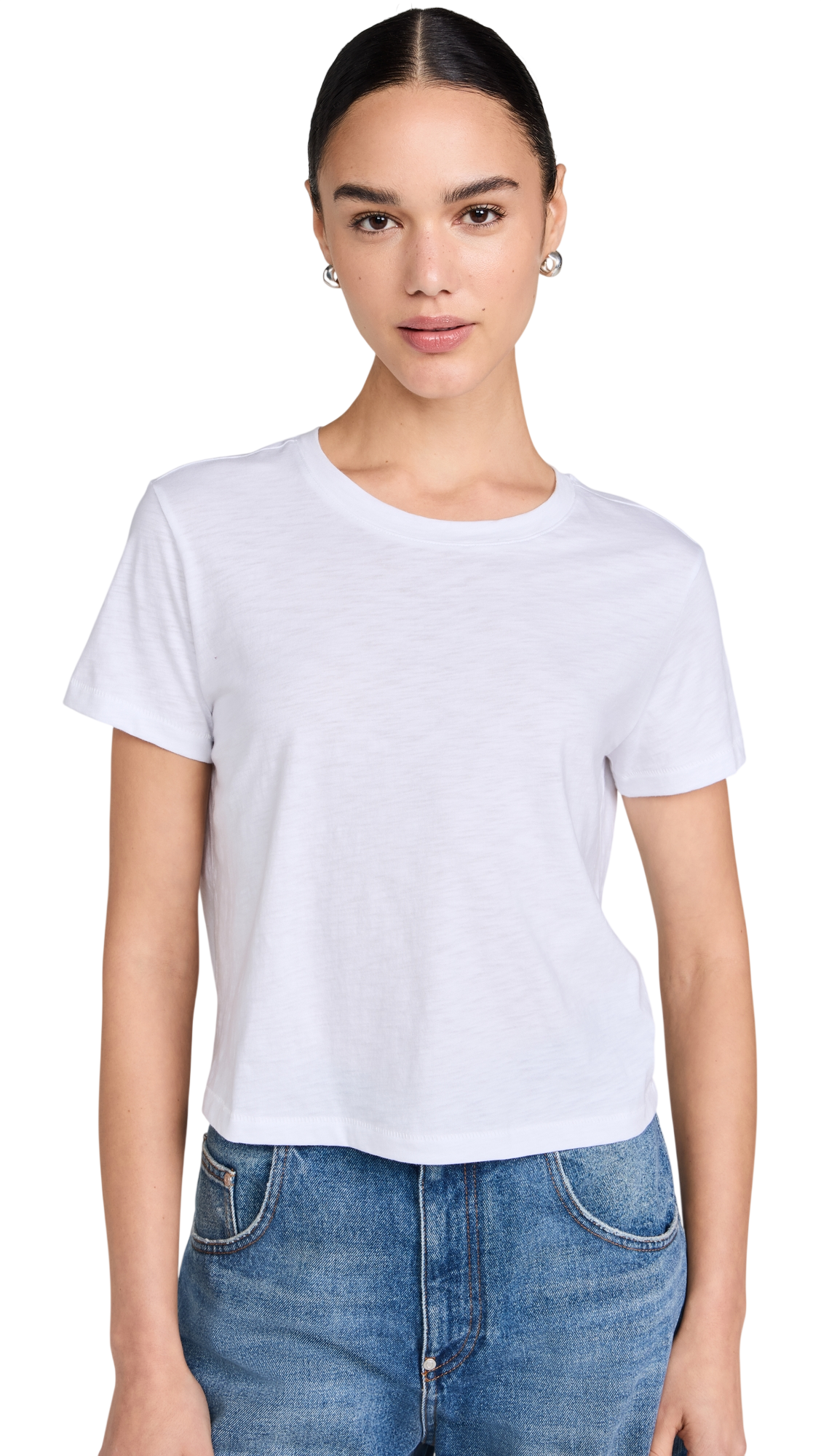 Madewell The Boxy Crop Tee in Soft Slub