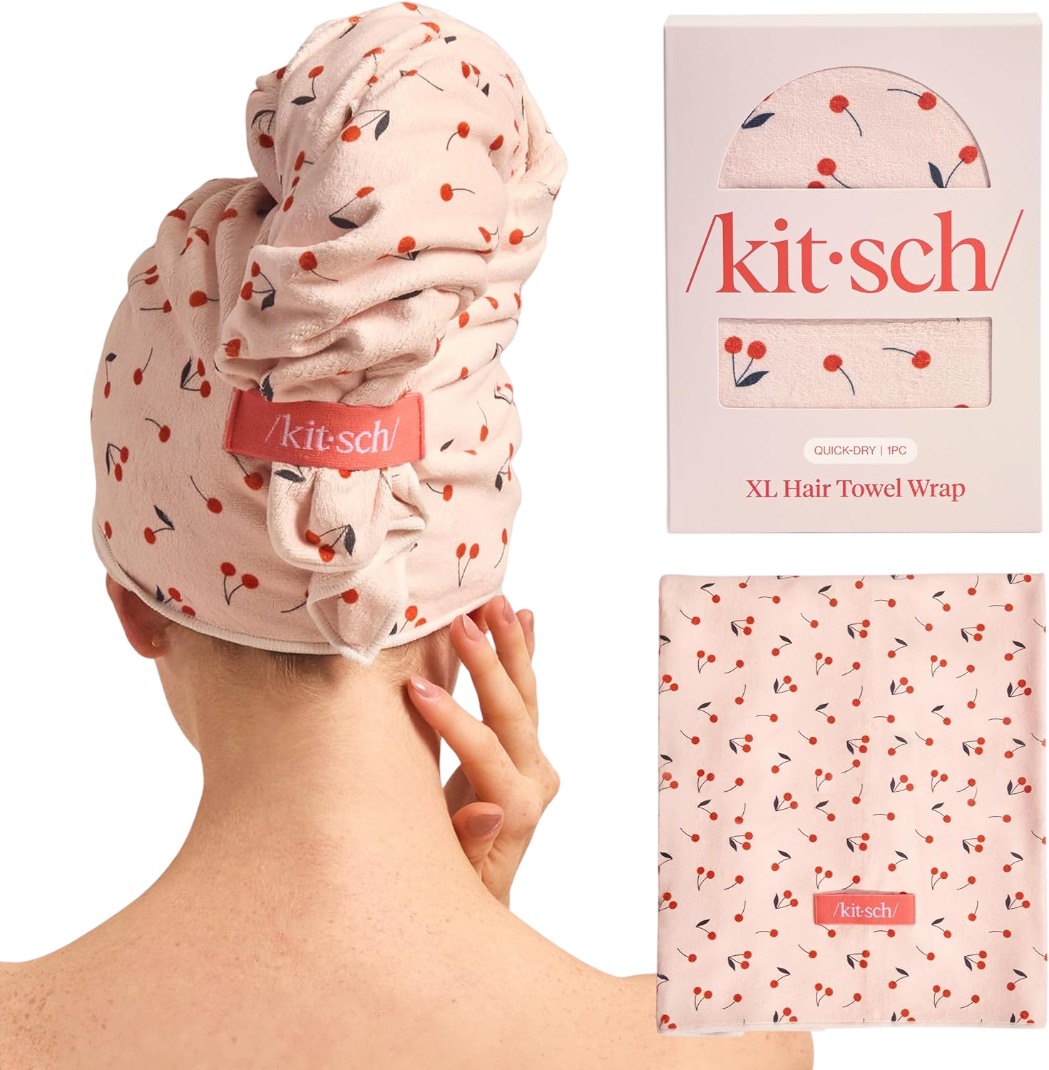 Kitsch Plush Microfiber Hair Towel Wrap for Women 